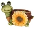 Ghiveci Turtle with sunflower, 35x25.5x25 cm, oxidat de magneziu