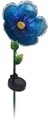 Lampa de gradina Flower, 15.5x11x81 cm, metal, albastru