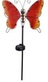 Lampa de gradina Butterfly, 25x9x105 cm, metal, rosu