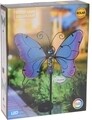 Lampa de gradina Butterfly, 25x9x105 cm, metal, albastru/mov