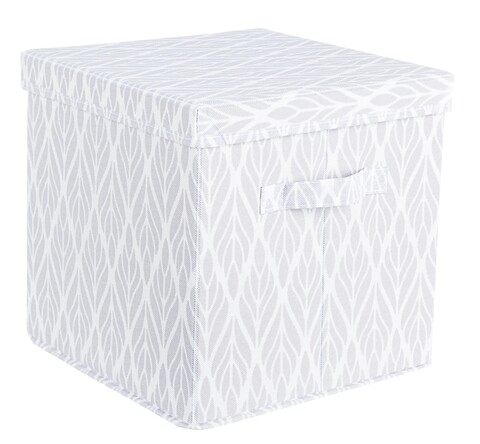 Doboz tároló fedéllel, Fű, Bizzotto, összecsukható, 30x30x30 cm, TNT / karton