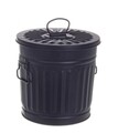 Szemétkosár, London, Bizzotto, cink, fényes felület, 7 L, fekete