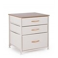 Comoda cu sertare textile, Bizzotto, 3 sertare, 48x40x53 cm, otel/MDF/poliester