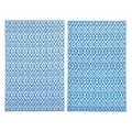 Covor reversibil, Rhombus Blue-White, Bizzotto, 120x180 cm