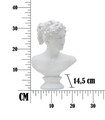 Bust decorativ, Roman Woman, Mauro Ferretti, 21.5x34 cm, polirasina, alb