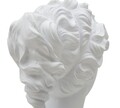 Bust decorativ, Roman Woman, Mauro Ferretti, 21.5x34 cm, polirasina, alb