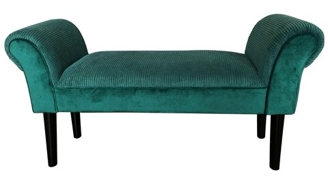 Bancheta, Velvet, Mauro Ferretti, 102x31x51 cm, verde/negru, catifea