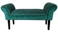 Bancheta, Velvet, Mauro Ferretti, 102x31x51 cm, verde/negru, catifea