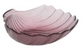 Shell Bordeaux Mély dísz tál, Mauro Ferretti, 32x10 cm, újrahasznosított üveg