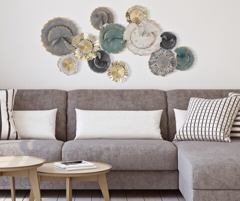 Decoratiune de perete Obly A, Mauro Ferretti, 110x10x56 cm, fier, multicolor