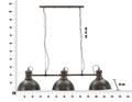 Industry Csillár, Mauro Ferretti, 120x30x30 cm, vas, fekete