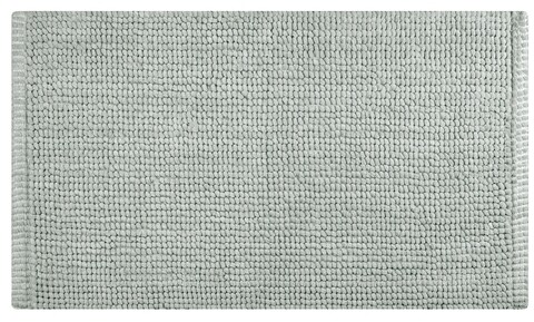 Covoras pentru baie, Olivo Tappeti, Corn 3, 50 x 90 cm, 80% poliester, 20% bumbac, gri
