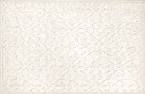 Covoras pentru baie, Olivo Tappeti, Venere, 50 x 90 cm, microfibra, alb