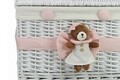 Cos M Pink Bear, Bedora, salcie/material textil, alb/roz