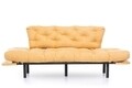 Nitta Triple Kihúzható kanapé, Futon, 3 személyes, 225x70 cm, fém, mustársárga