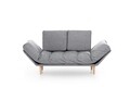 Canapea extensibila Nina Daybed, Futon, 3 locuri, 200x70 cm, metal, gri