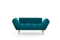 Canapea extensibila Nina Daybed, Futon, 3 locuri, 200x70 cm, metal, verde petrol