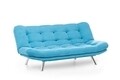 Canapea extensibila Misa Sofabed, Futon, 3 locuri, 198x128 cm, metal, turcoaz