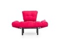 Fotoliu extensibil Nitta Single, Futon,135x70 cm,metal, fucsia