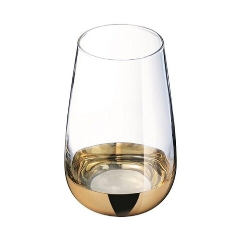 Set 4 pahare, Luminarc, Electric Gold Long Drink, 350 ml, sticla
