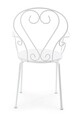 Scaun de gradina, Etienne, Bizzotto, 49 x 49 x 89 cm, otel, alb