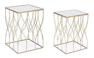 Auriu, Set 2 masute 41x41x56 cm