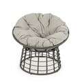 Fotoliu pentru gradina, Molly, Bizzotto, 92x69x78 cm, gri