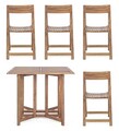 Set mobilier de gradina 5 piese Noemi, Bizzotto, pliabil, lemn de salcam