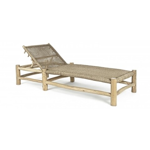 Lampok Napozóágy, Bizzotto, 185x80x70 cm, tíkfa/viro szintetikus szálak