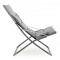 Scaun pentru gradina, Relax, Bizzotto, 60x90x86 cm, otel/poliester, gri deschis