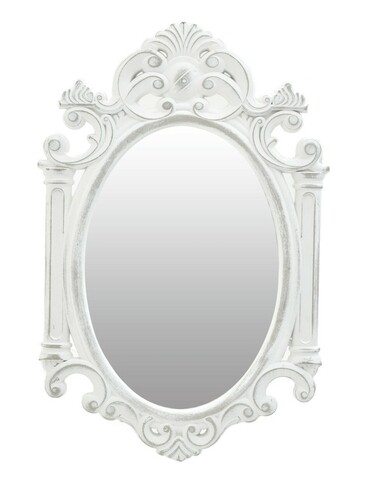 Oglinda decorativa Freya, InArt, 43x2x65 cm, alb