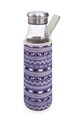 Palack hőszigetelő borítással Nyilak, Iris Barcelona, 550 ml, boroszilikát / neoprén palack, lila