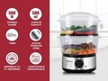 Aparat de gatit la aburi BC.261, Beper, 500 W, 2 recipiente pentru gatit