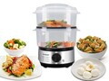 Aparat de gatit la aburi BC.261, Beper, 500 W, 2 recipiente pentru gatit