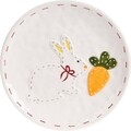 Platou pentru servire Rabbit Dotted Line, Ø20 cm, dolomit, multicolor