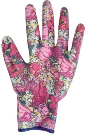 Kertészeti kesztyű Flower, S, poliészter, rózsaszín