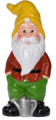 Decoratiune Dwarf with sprinkler, 17x12x40 cm, ceramica, multicolor