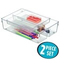 Set 2 organizatoare pentru sertar bucatarie Linus, iDesign, 30.5x20.5x7.5 cm, plastic