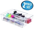 Set 2 organizatoare pentru sertar bucatarie Linus, iDesign, 30.5x20.5x7.5 cm, plastic