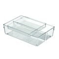 Set 2 organizatoare pentru sertar bucatarie Linus, iDesign, 30.5x20.5x7.5 cm, plastic