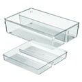 Set 2 organizatoare pentru sertar bucatarie Linus, iDesign, 30.5x20.5x7.5 cm, plastic