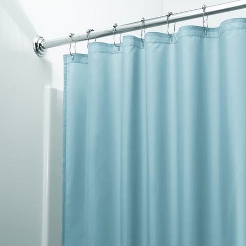 Poli zuhanyfüggöny, iDesign, 183x183 cm, poliészter, kék-szürke