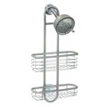 Organizator suspendat de baie pentru capul de dus Basic, iDesign, 25.5x12x52 cm, inox