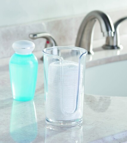 Clarity Sminkkorong tartó iDesign, Ø7,6x13 cm