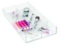 Organizator pentru cosmetice Clarity, iDesign, 4 compartimente, 40.5x20.5x5 cm