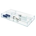 Organizator pentru cosmetice Clarity, iDesign, 4 compartimente, 40.5x20.5x5 cm