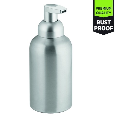 Folyékony szappanhab adagoló Metro habzó szappan, iDesign, 444 ml, alumínium / műanyag