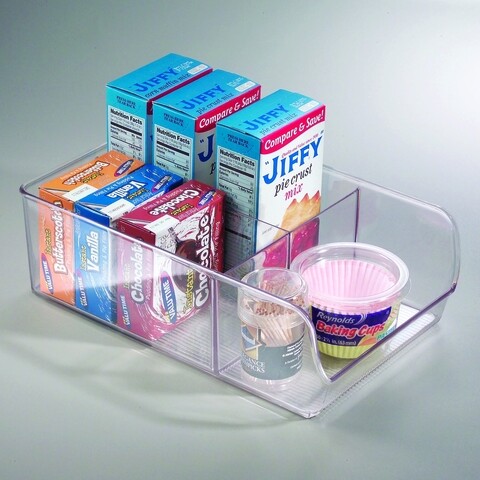 Linus Binz hűtőszekrény rendszerező, iDesign, 3 rekeszes, 18x28x9 cm