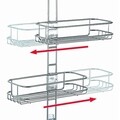 Organizator suspendat de baie pentru capul de dus Linea, iDesign, ajustabil, 27x11.5x56 cm, otel