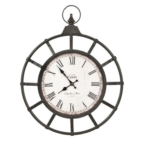 Ceas de perete Café des Arts, Clayre & Eef, 50x63 cm, metal